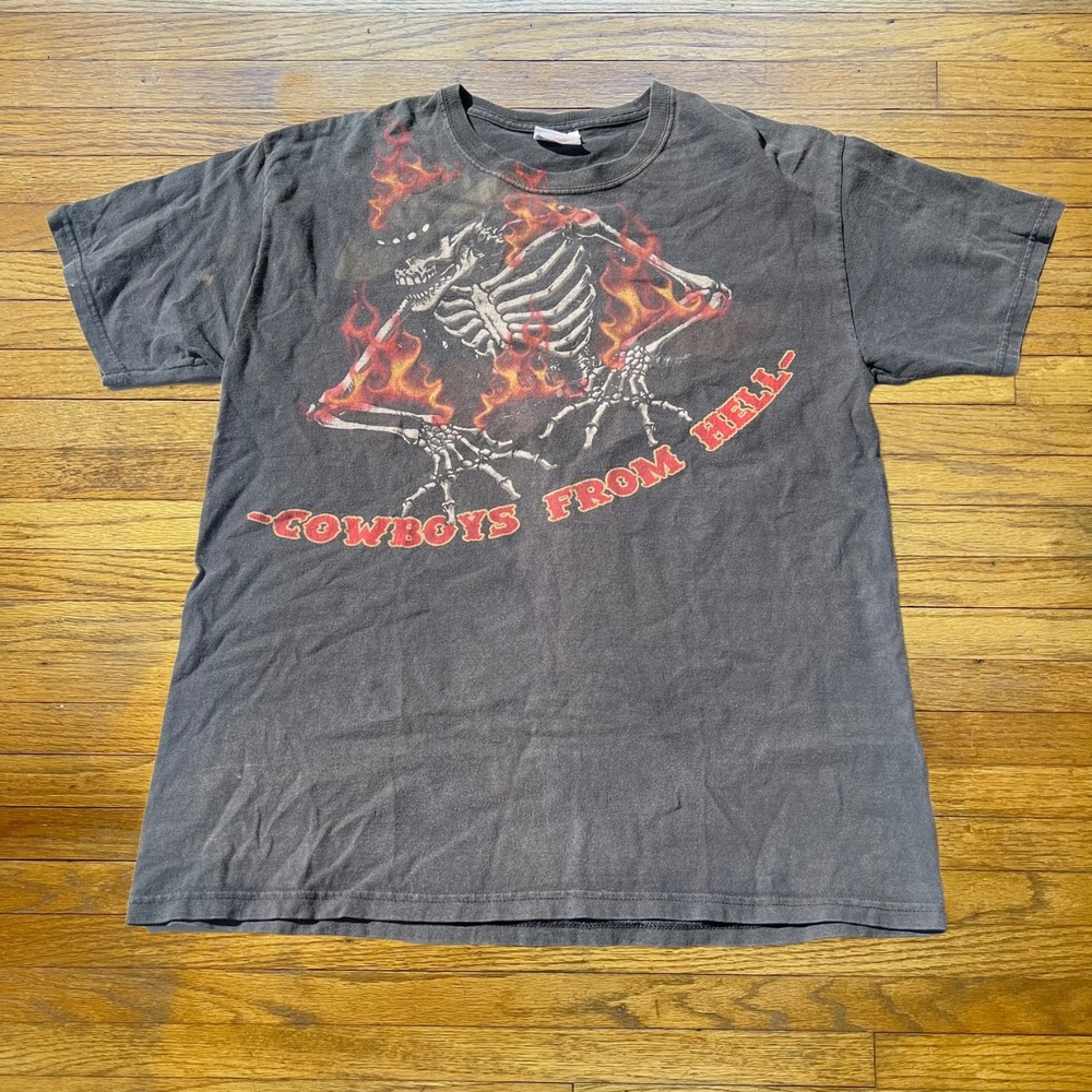 Vintage Pantera Cowboys From Hell T-Shirt Hanes Heavyweight Black Large Tee